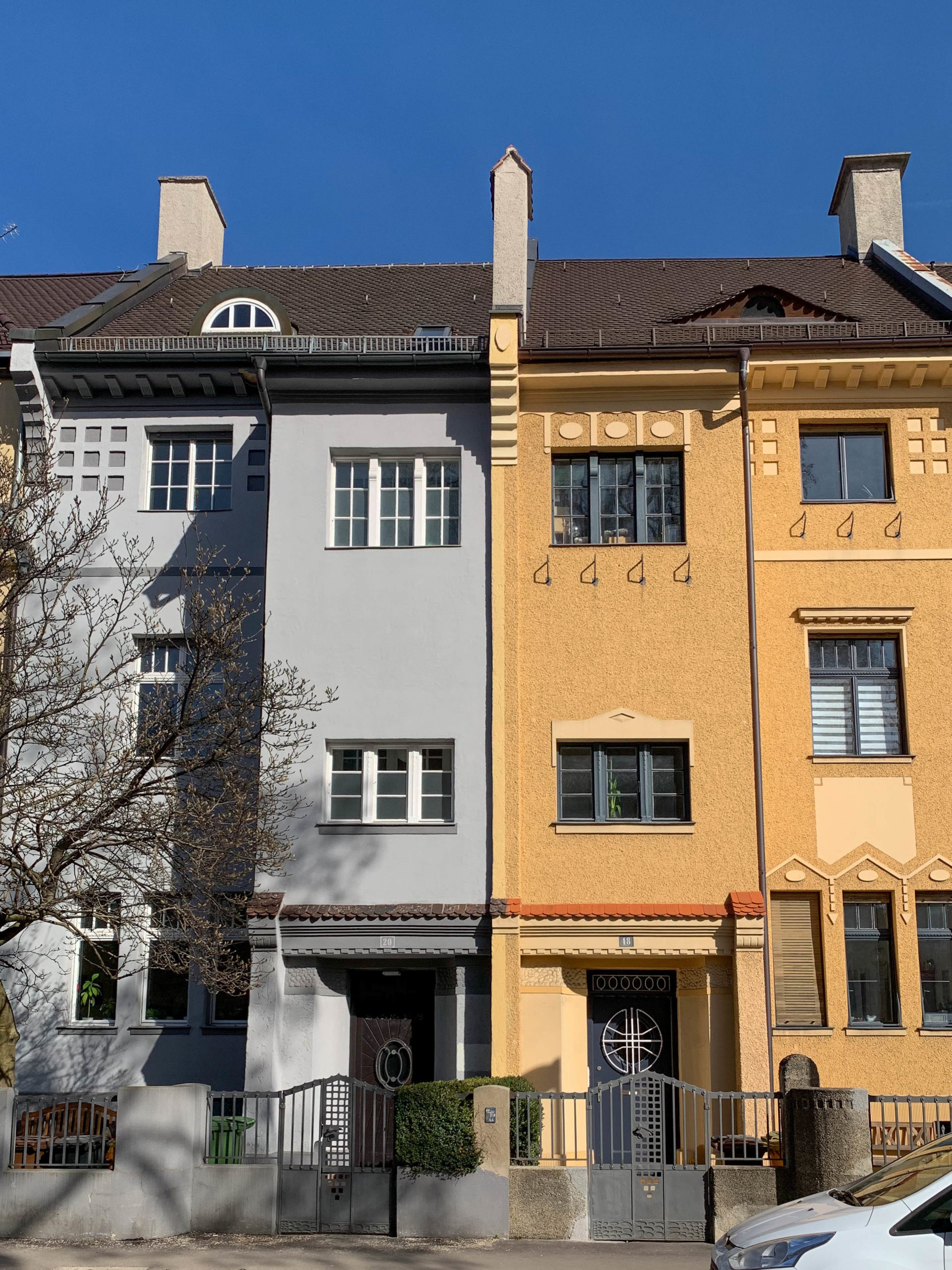 Terraced houses, 1905. Architects: Walter Krauss, Herrmann Dürr