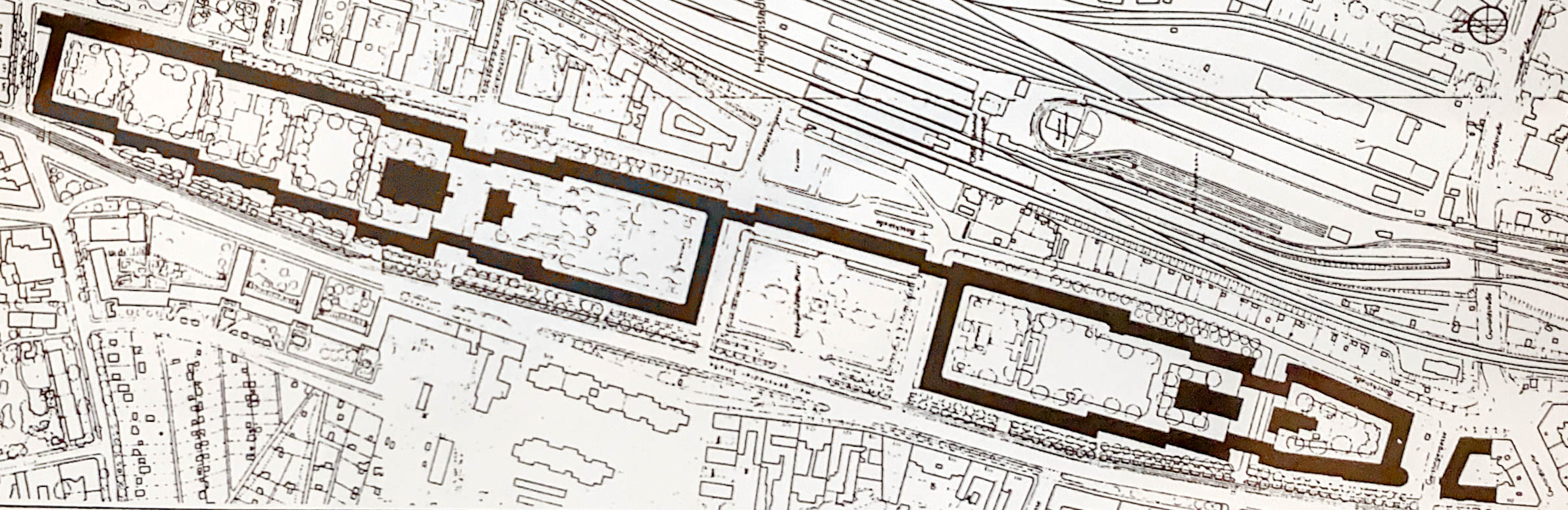 Karl-Marx-Hof, site plan, 1926-1930. Architect: Karl Ehn