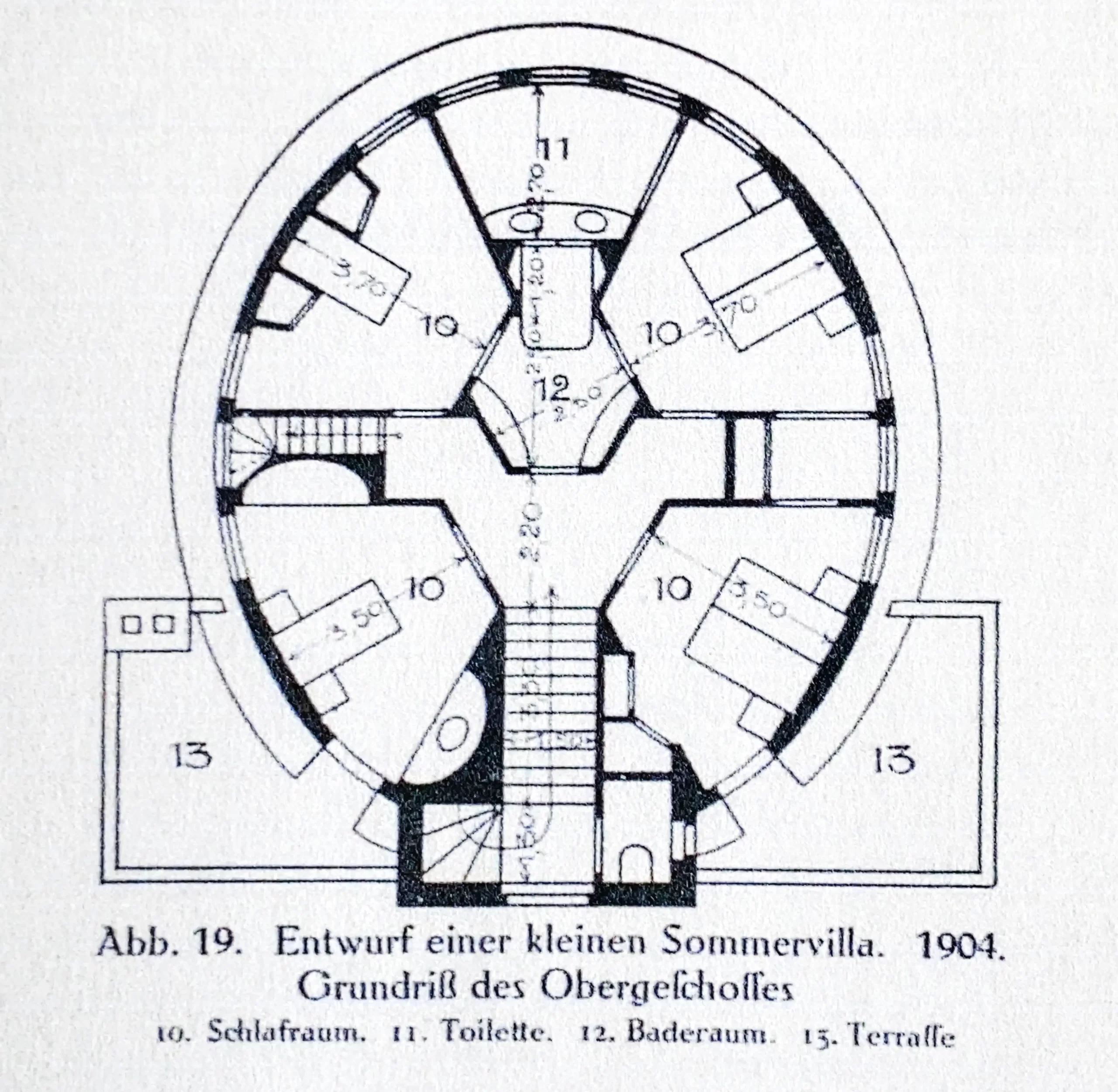 Peter Behrens: Design for a small summer villa, 1904, in: Fritz Hoeber: Peter Behrens, Munich 1913, p. 23