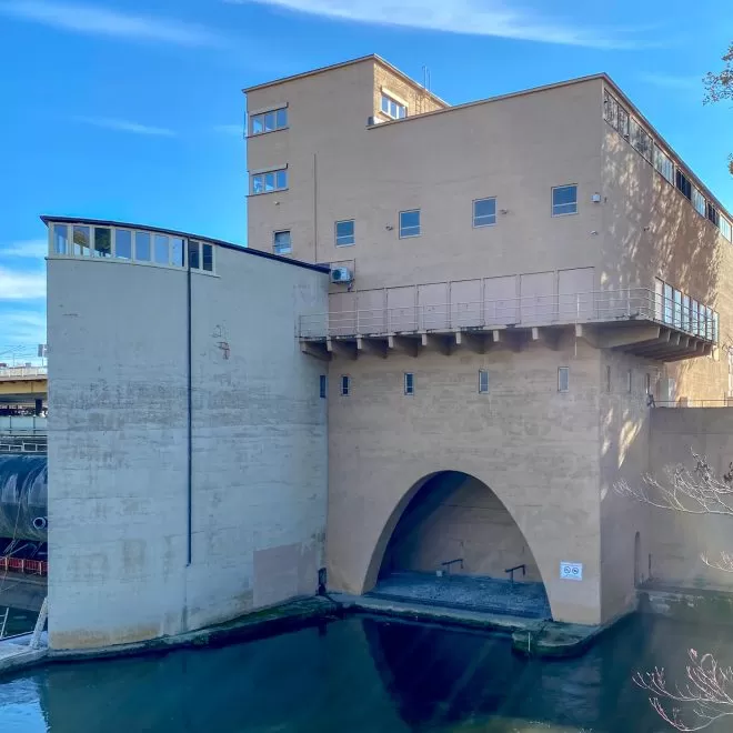 Wasserkraftwerk Cannstatt, 1927-1930. Architekt: Paul Bonatz