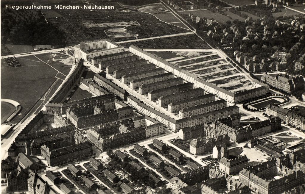 Siedlung Neuhausen, 1928-1931. Gesamtplanung: Hans Döllgast. Zeitgenössische Ansichtskarte