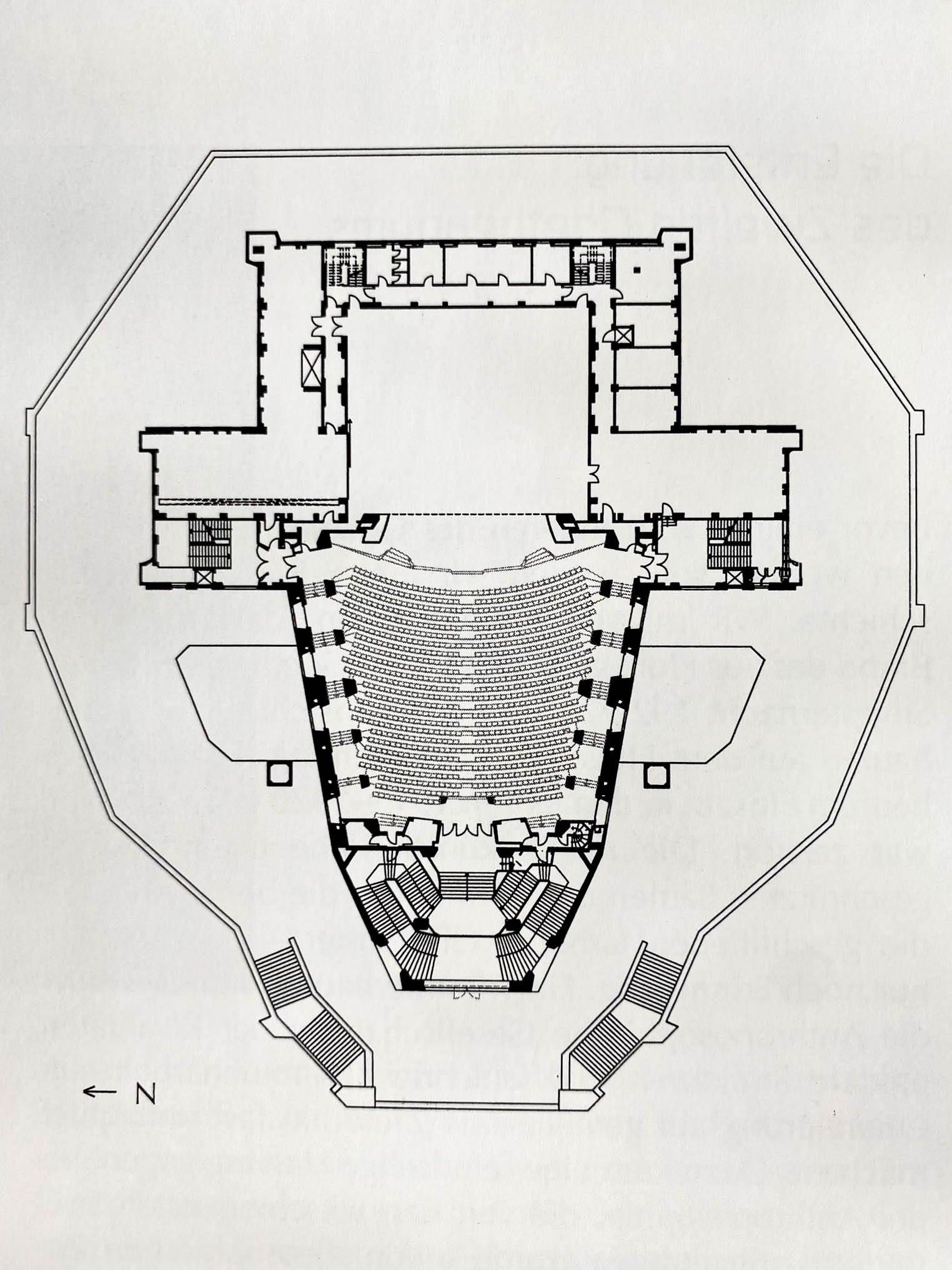 Grundriss Goetheanum, 1924-1928. Entwurf: Rudolf Steiner