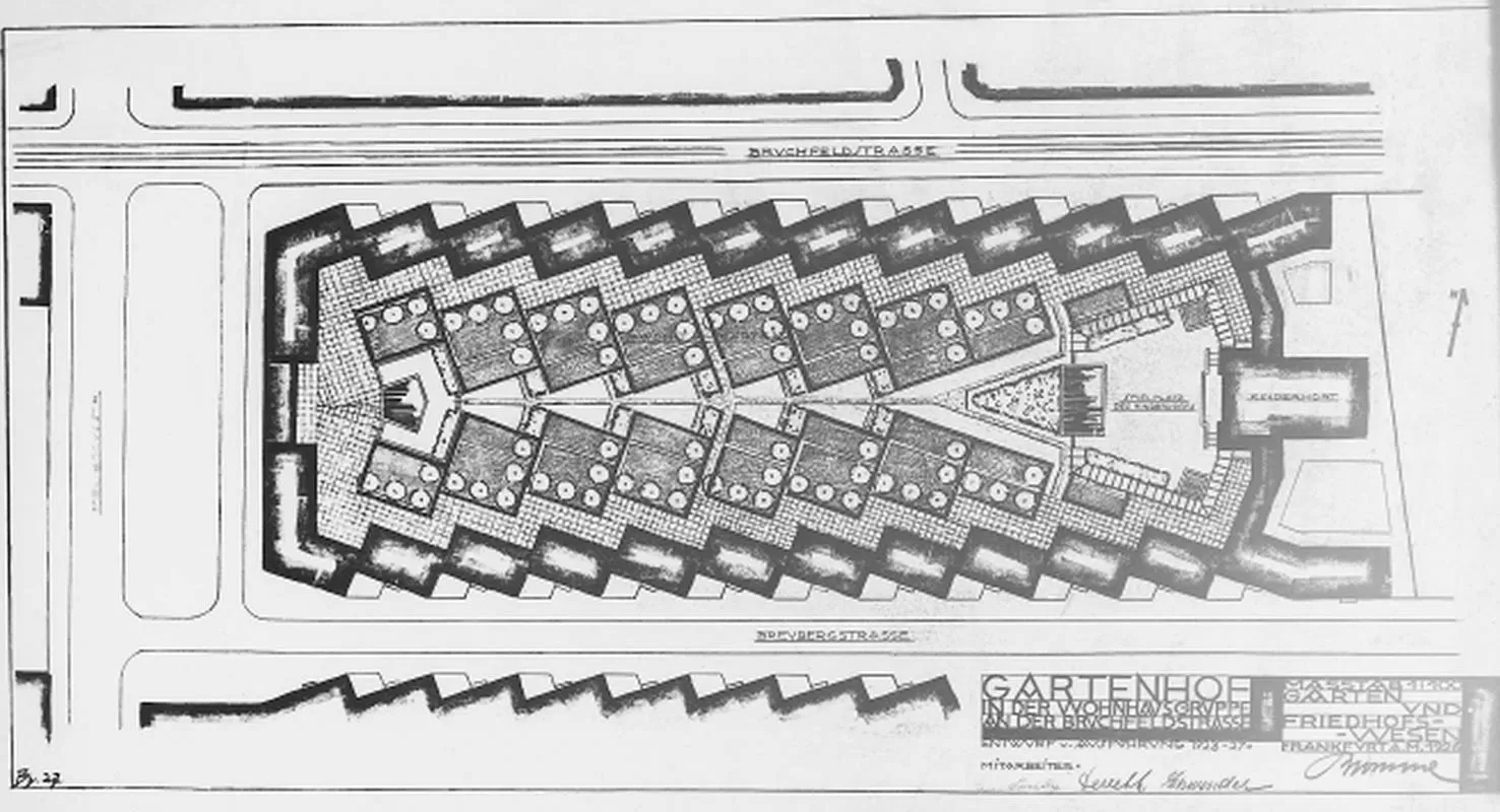 Siedlung Bruchfeldstrasse, 1926-1927. Planning: Ernst May, Herbert Boehm