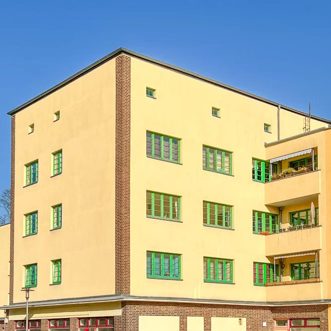 Hermann-Beims-Siedlung, 1925-1931. Architekten: Johannes Göderitz (Leitung), Konrad Rühl, Gerhard Gauger, Willy Zabel, Adolf Otto. Foto: Daniela Christmann