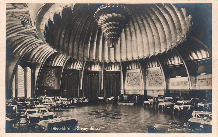 Rheinterrasse, 1924-1926. Architekt: Wilhelm Kreis. Ansichtskarte.