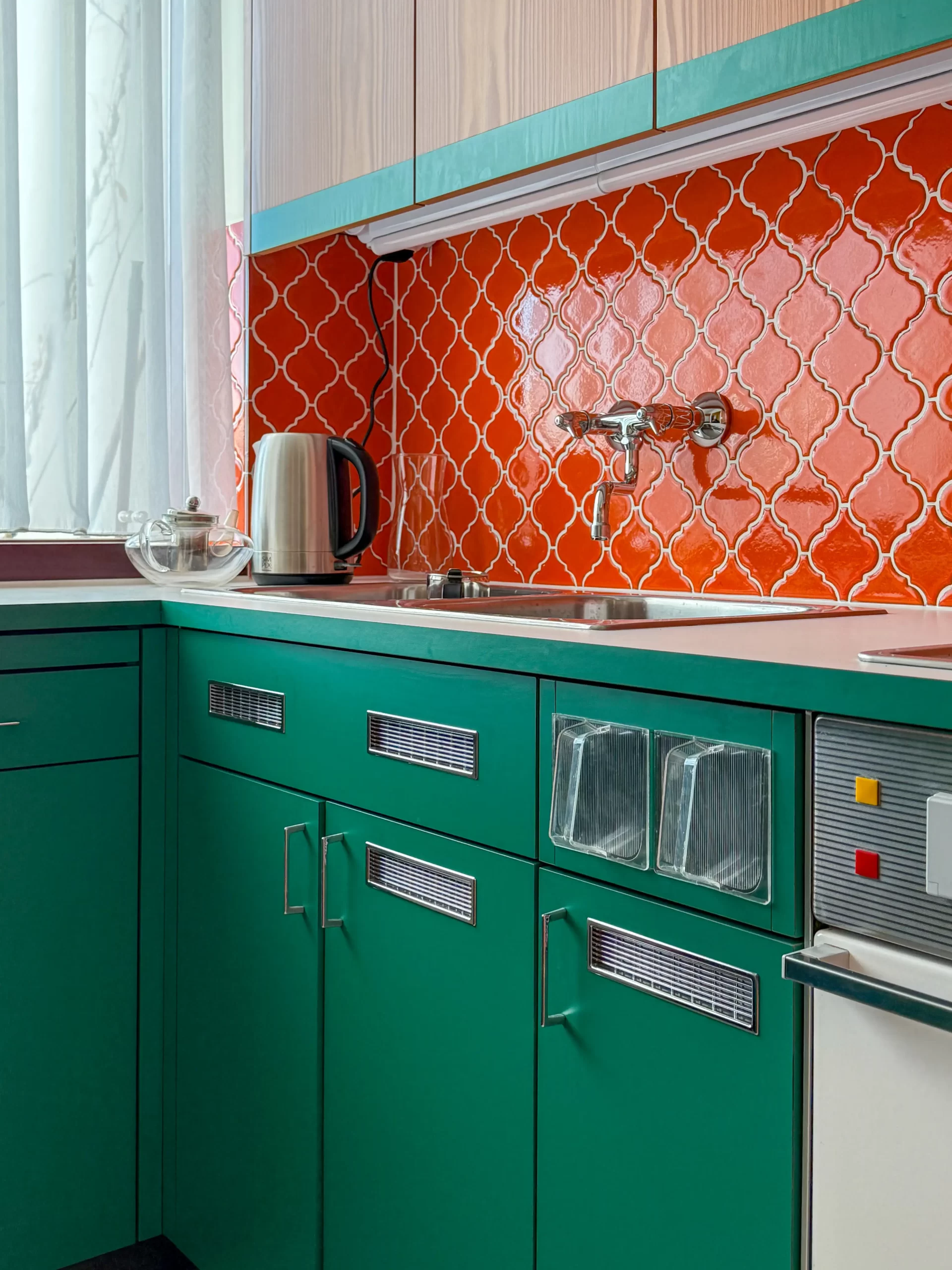 Kitchen, Schütte-Lihotzky Apartment, 1967-1969. Architect: Margarete Schütte-Lihotzky. Photo: Daniela Christmann