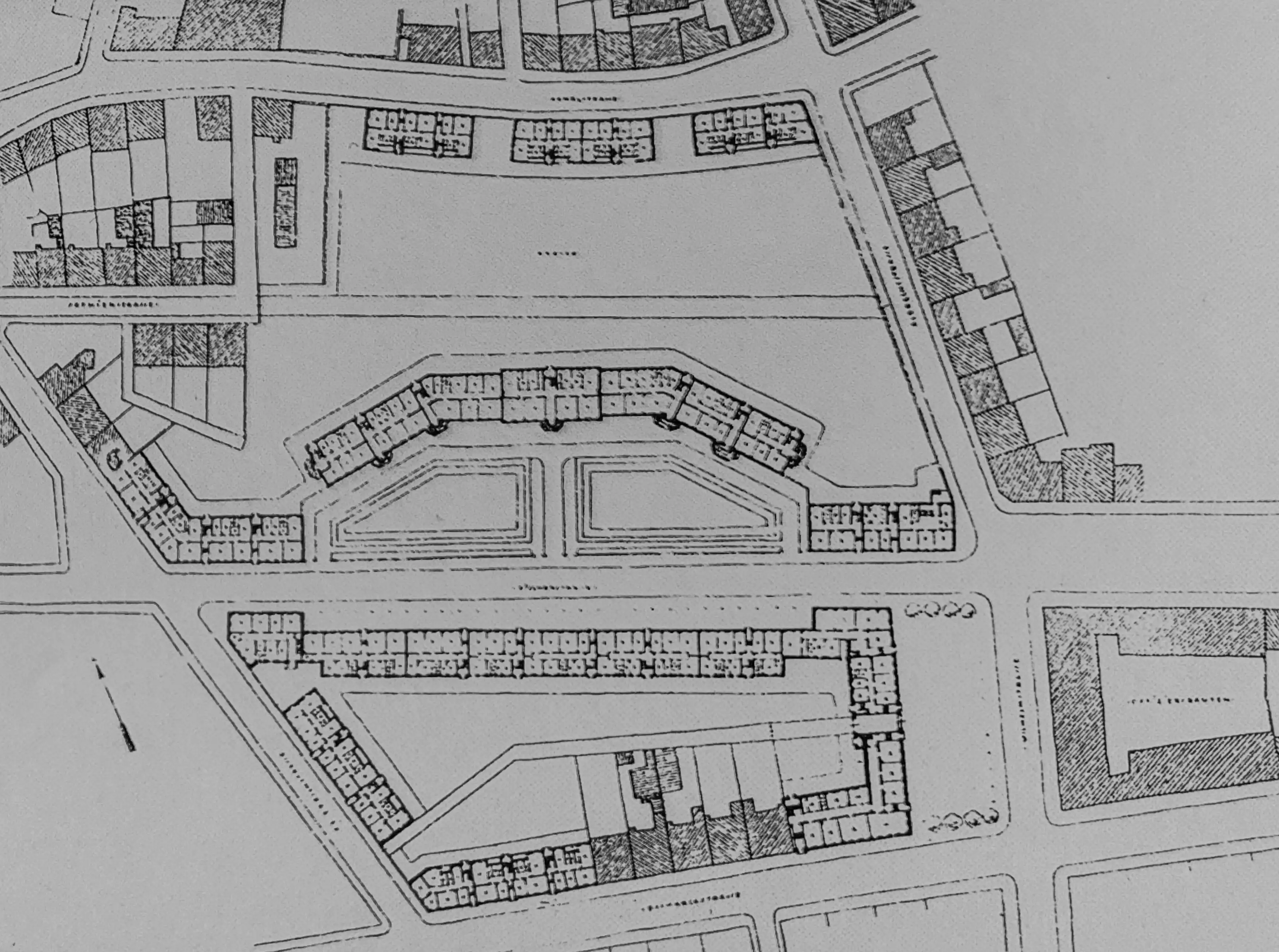 Wohnbauten Fischerstraße. Architekt: Hermann Hussong. Grundriss