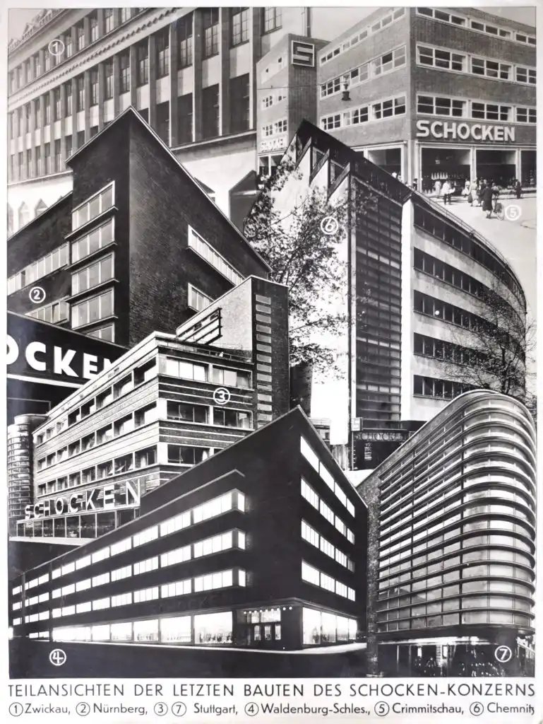 Schocken-Kaufhäuser. Zeitgenössische Collage