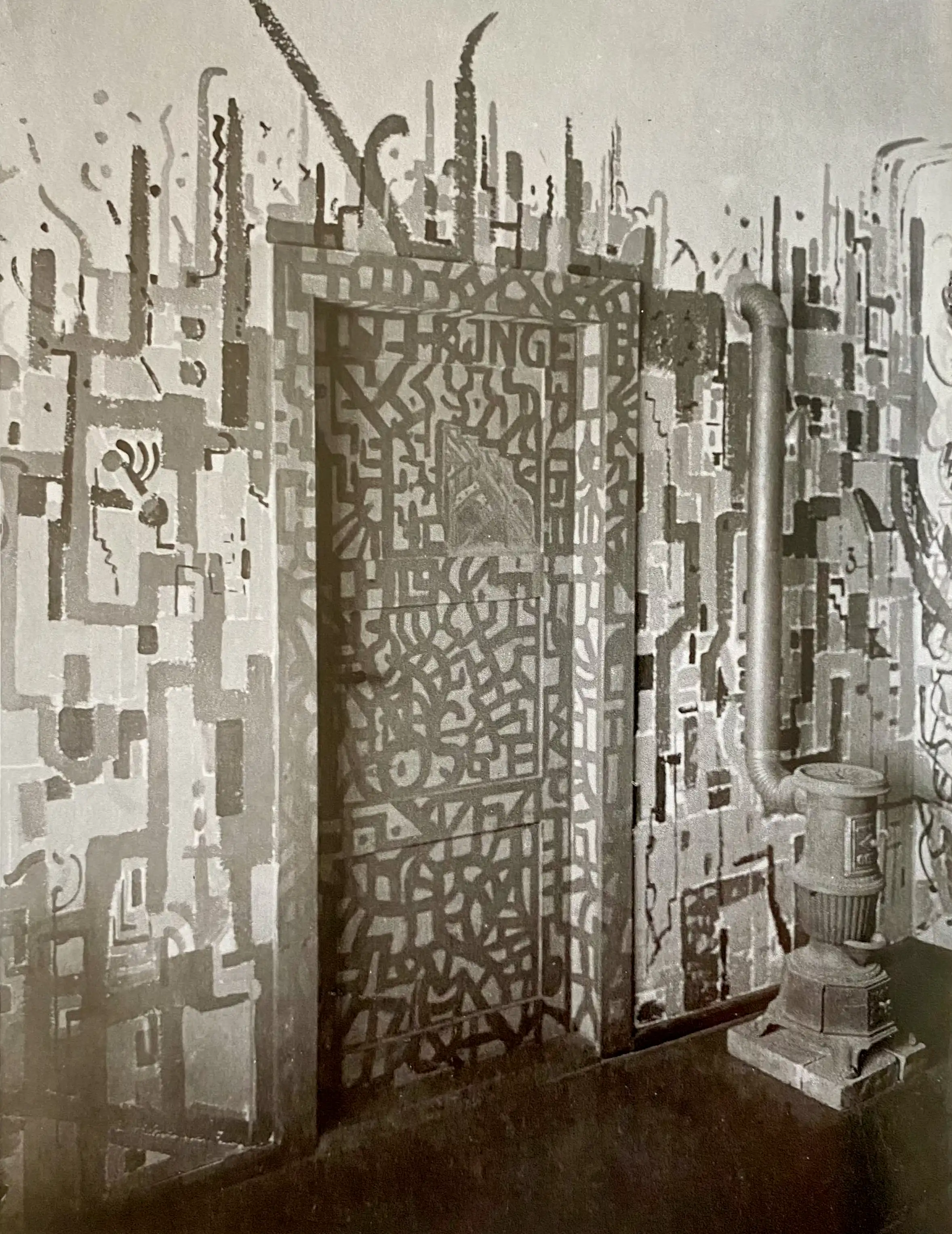 Wohnhaus Krayl. Wand- und Türbemalung. Foto 1921/22