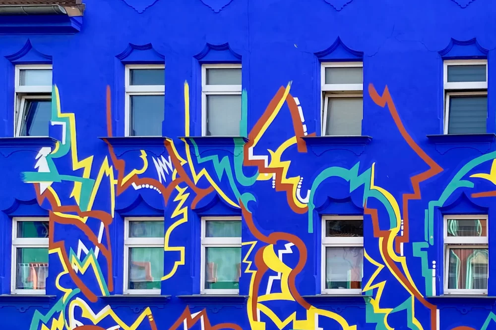 Häuserbemalung Otto-Richter-Straße Magdeburg. Foto: Daniela Christmann