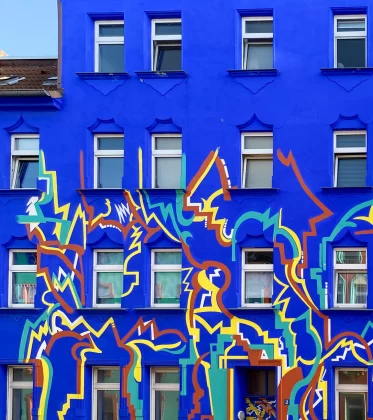 Häuserbemalung Otto-Richter-Straße Magdeburg. Foto: Daniela Christmann
