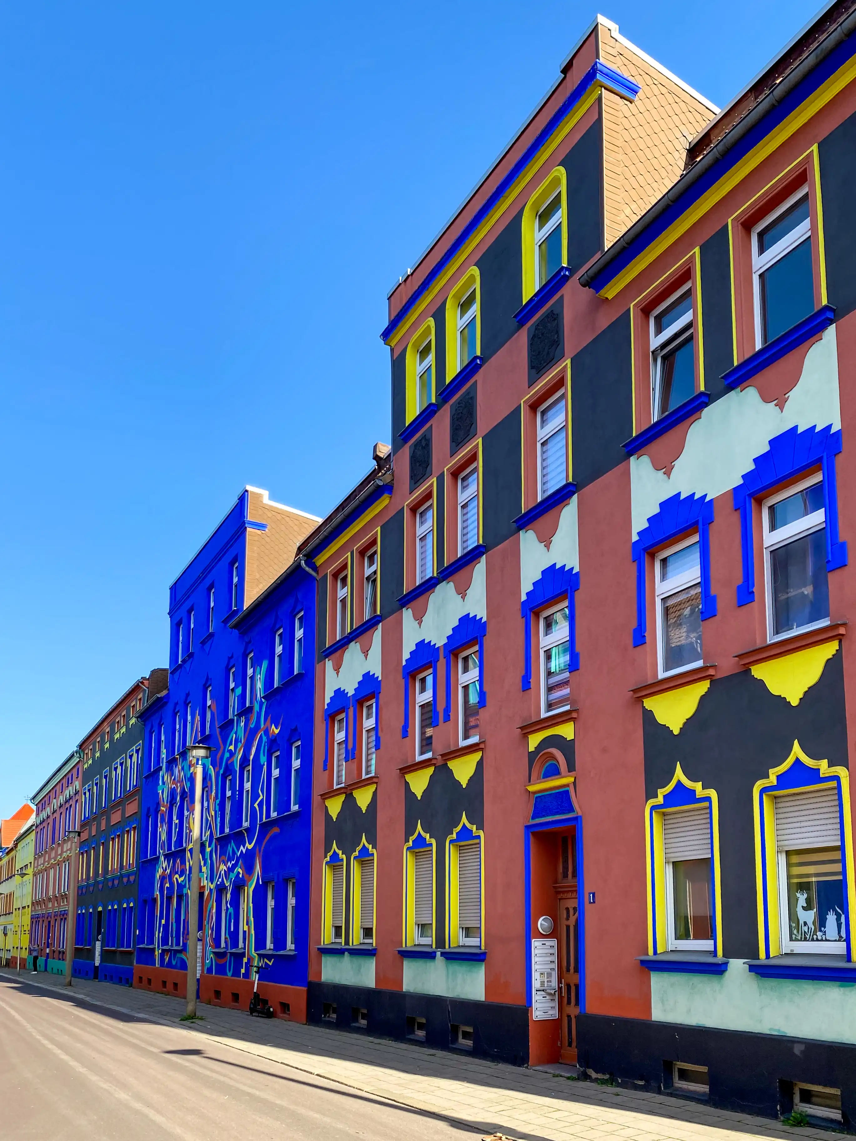 Häuserbemalung Otto-Richter-Straße Magdeburg. Foto: Daniela Christmann