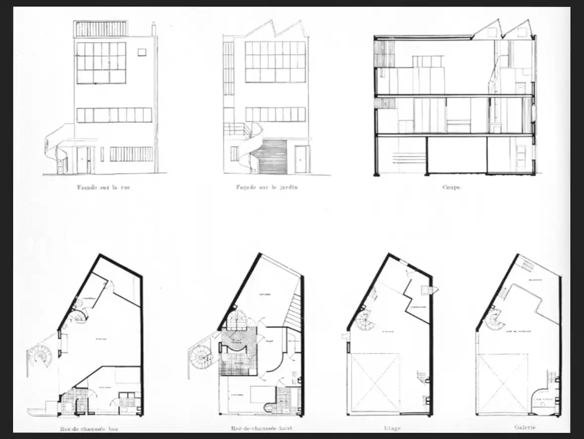 Atelier Ozenfant, 1922-1924. Architekten: Le Corbusier, Pierre Jeanneret