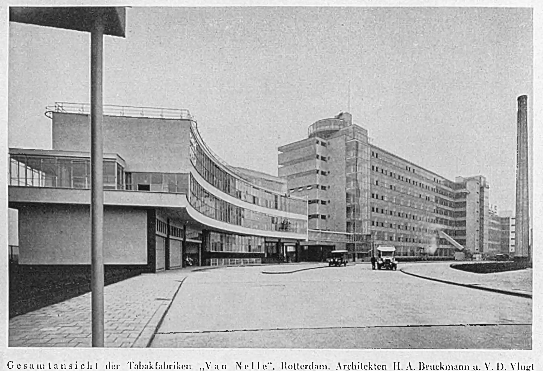 Van-Nelle-Fabrik, 1925-1930. Architekt: Leendert van der Vlugt. Zeitgenössisches Foto